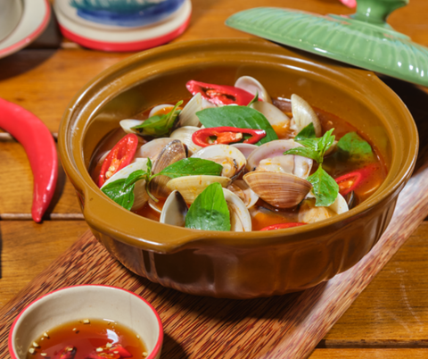  Nghêu Biển Hấp Thái 