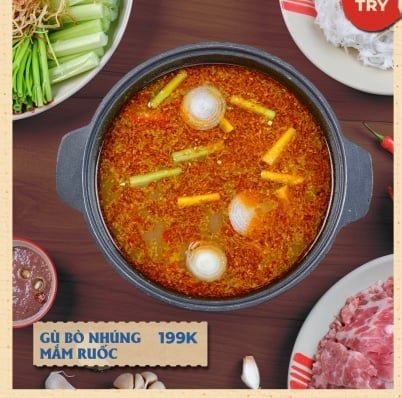  Gù Bò Nhúng Mắm Ruốc 