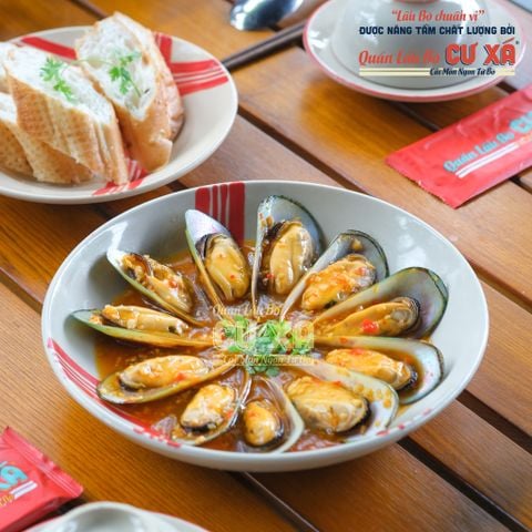  Vẹm Xanh Sốt Bơ Cay Chấm Bánh Mì 