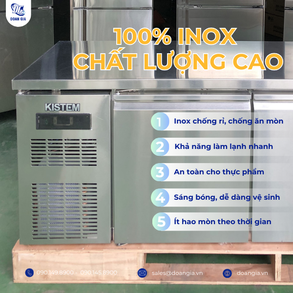 Bàn Đông 3 Cánh, 1M8, 398L KISTEM KIS-XFT18F, Làm Lạnh Gián Tiếp