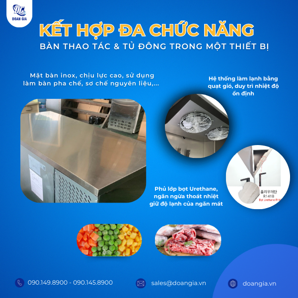 Bàn Đông 3 Cánh, 1M8, 398L KISTEM KIS-XFT18F, Làm Lạnh Gián Tiếp