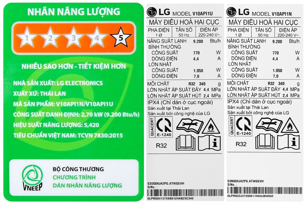 LG DUALCOOL™ Điều hòa Inverter 1 chiều 9.000 BTU (1.0HP) V10API1