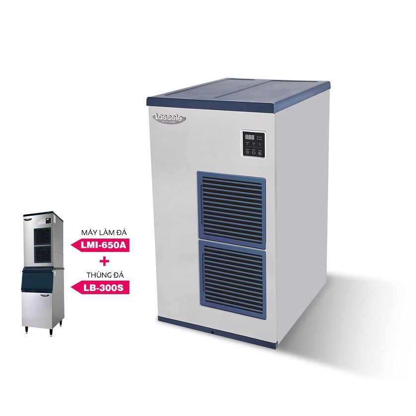 Máy làm đá Lassele LMI-650A + Thùng đá LB-300S