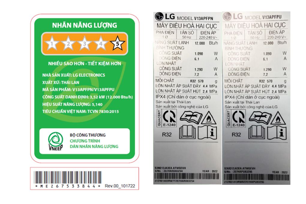 LG DUALCOOL™ Điều hòa Inverter Thanh lọc không khí 1 chiều 12000BTU (1.5HP) V13APFP