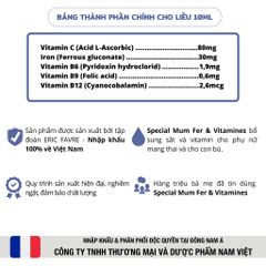TPBVSK Special Mum Fer et Vitamines - Bổ sung sắt cho phụ nữ trước và sau khi sinh [Nhập khẩu Pháp]