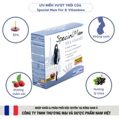 TPBVSK Special Mum Fer et Vitamines - Bổ sung sắt cho phụ nữ trước và sau khi sinh [Nhập khẩu Pháp]
