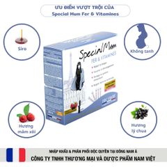 Special Mum Fer & Vitamines - Bổ sung sắt cho phụ nữ trước và sau khi sinh [ Nhập khẩu Pháp]