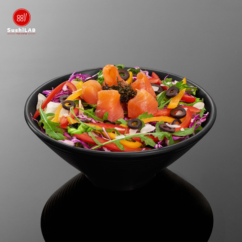  Salad cá hồi hun khói vị thảo mộc 