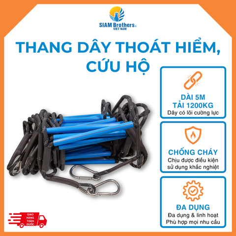  Thang Dây Thoát Hiểm, Cứu Hộ (chống cháy, lõi siêu cường lực) 