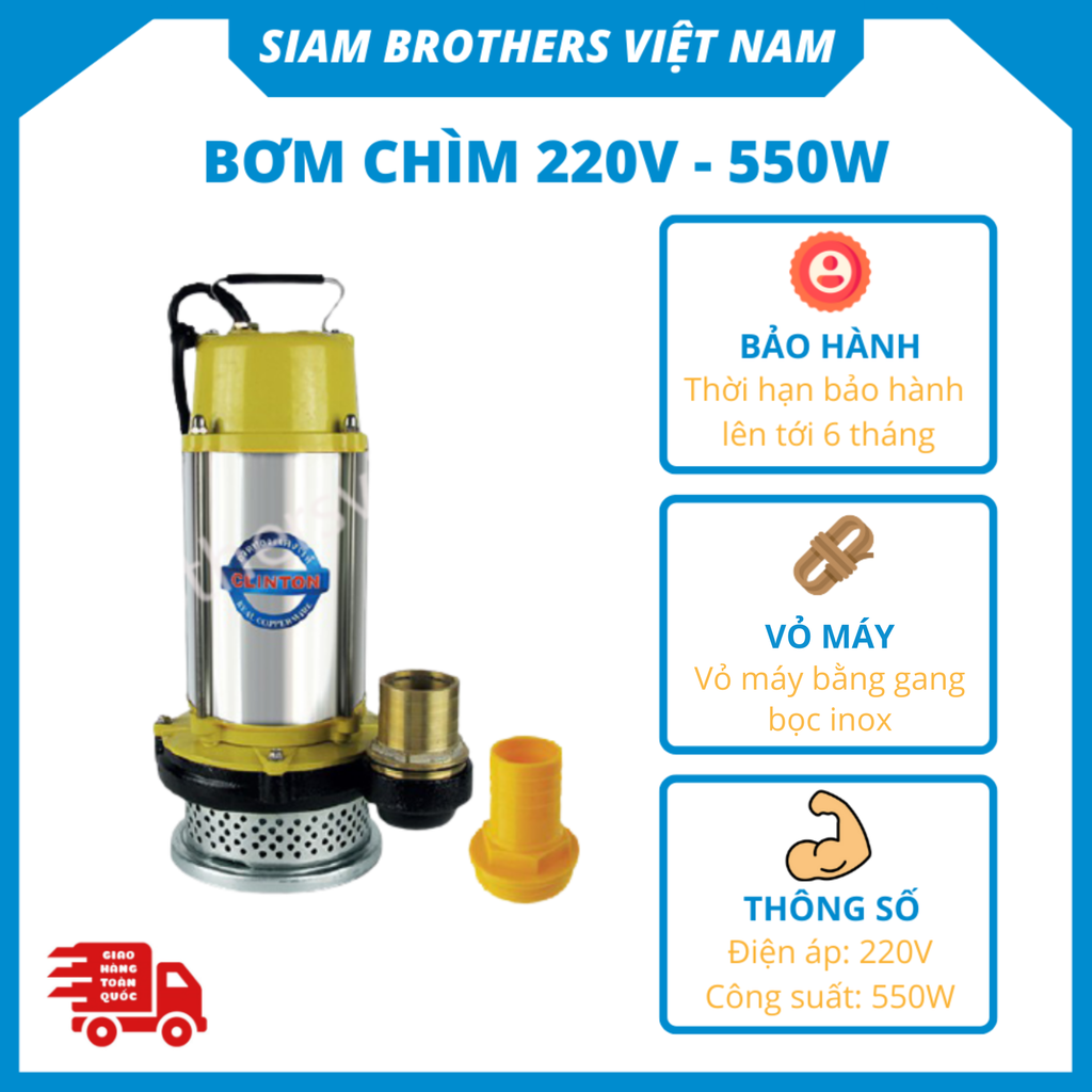 Bơm chìm bọc inox SSS10-10-0.55-550W