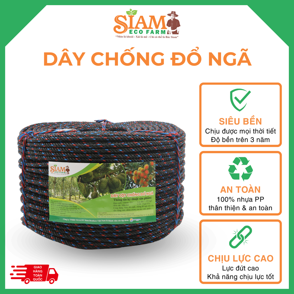 Dây Chống Đổ Ngã (sầu riêng, mít, cao su...)
