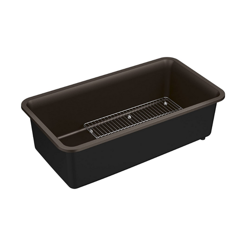 CAIRN NEOROC UNDERMOUNT SINGLE BASIN KITCHEN SINK WITH SINK RACK