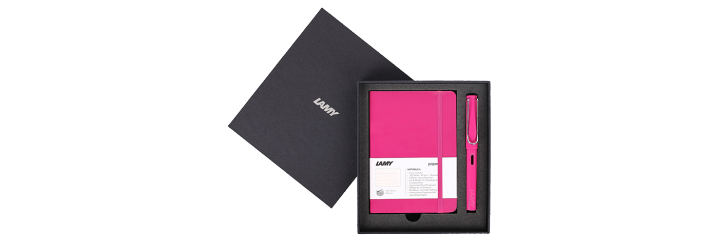  Notebook Softcover + Safari fountain pen Gift set 