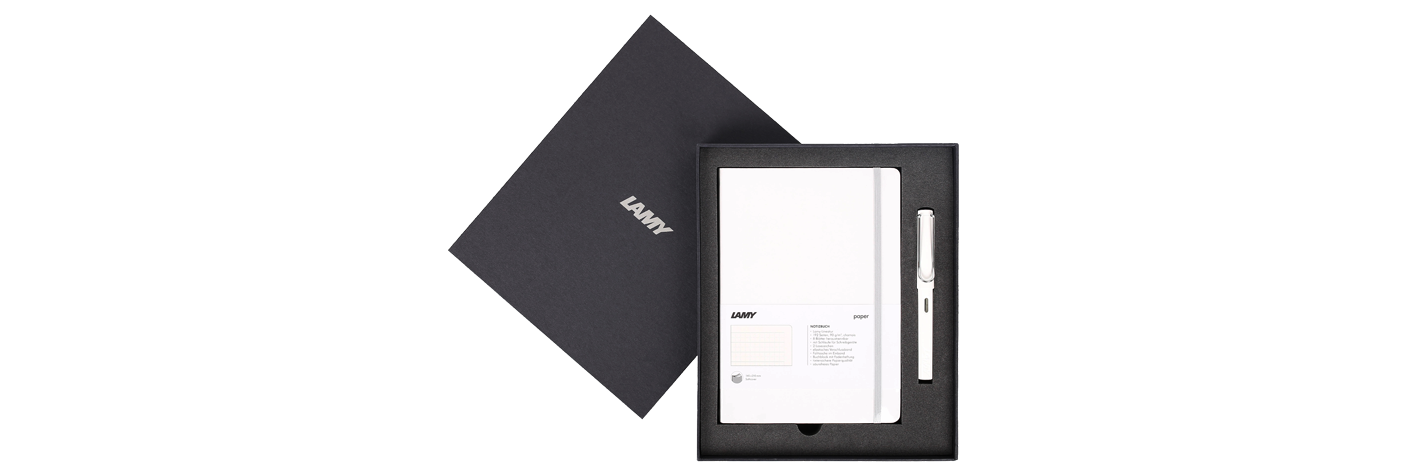  Notebook Softcover + Safari fountain pen Gift set 