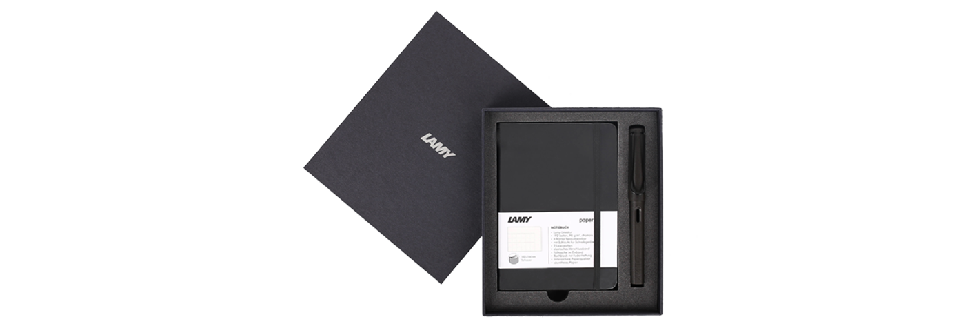  Notebook Softcover + Safari fountain pen Gift set 