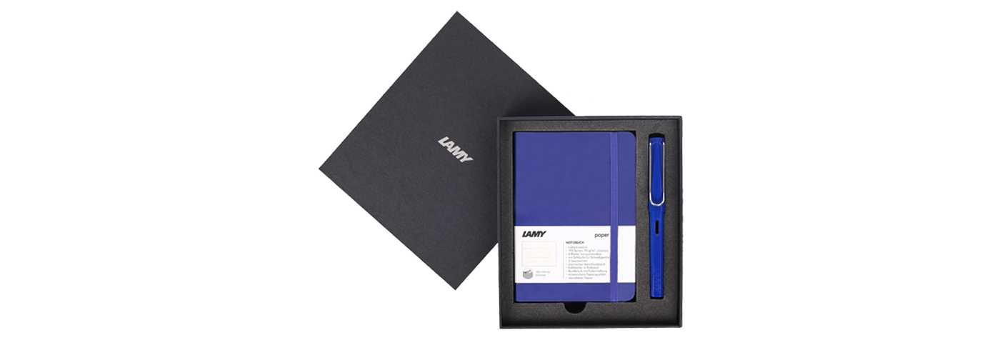  Notebook Softcover + Safari fountain pen Gift set 