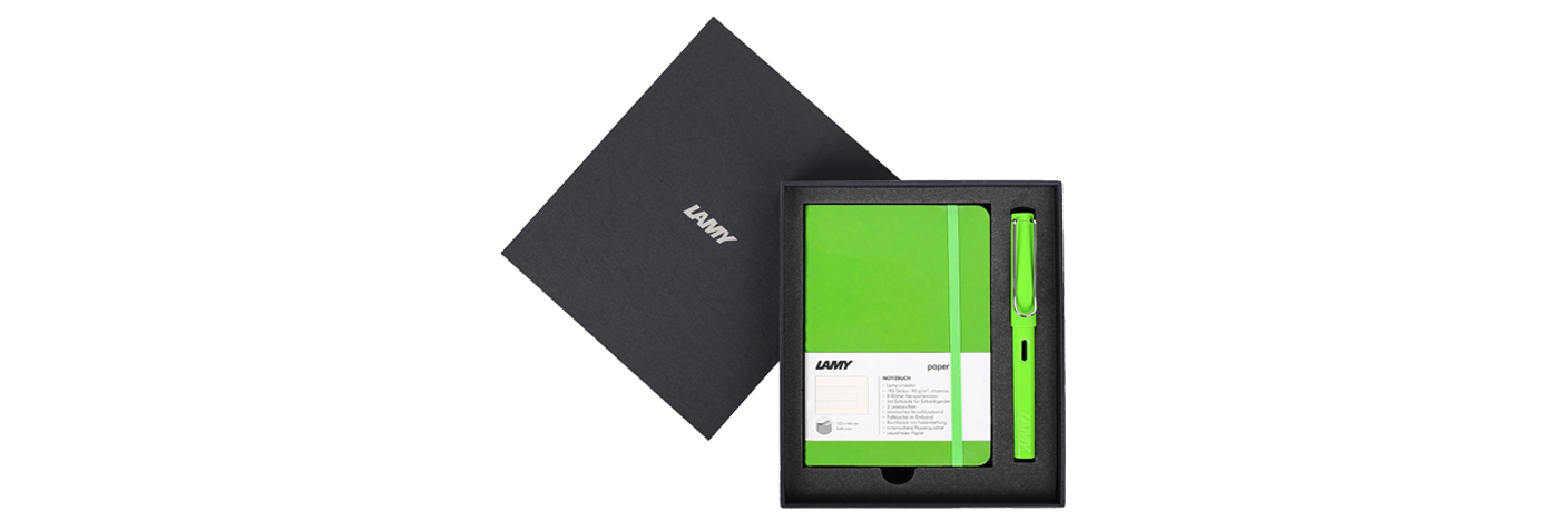  Notebook Softcover + Safari fountain pen Gift set 
