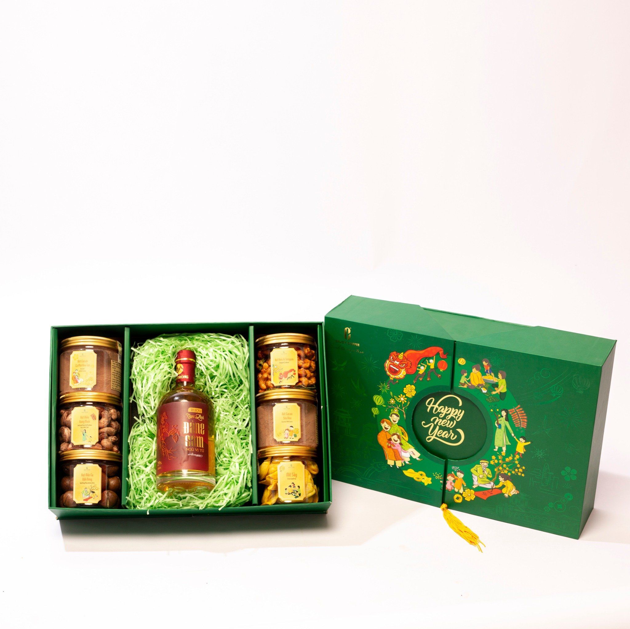Set quà tặng Xuân Phú Quý 850k (màu xanh)