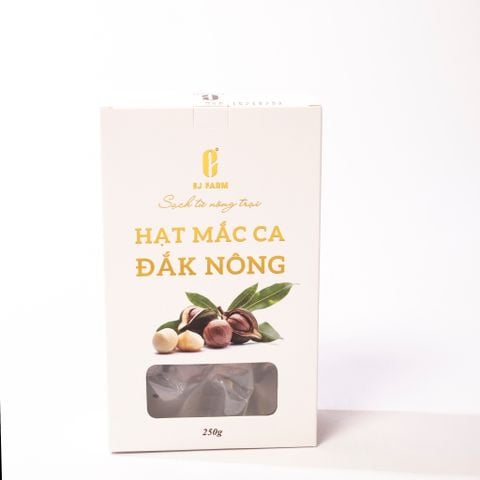  Hạt mắc ca Đắk Nông EJ Farm 250g ( Hộp trắng) 