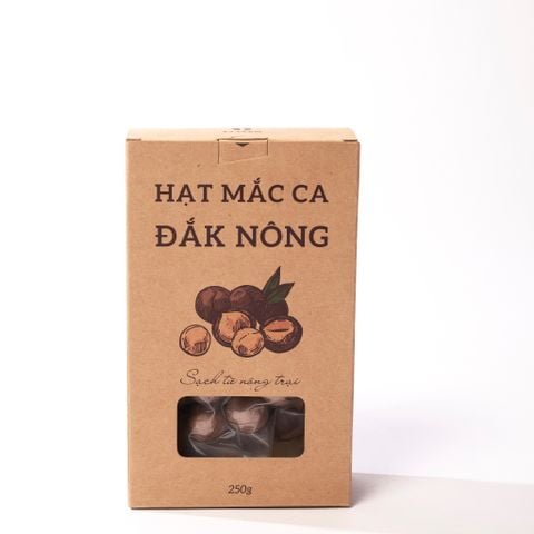  Hạt mắc ca Đắk Nông Ej Farm 250g ( hộp nâu) 