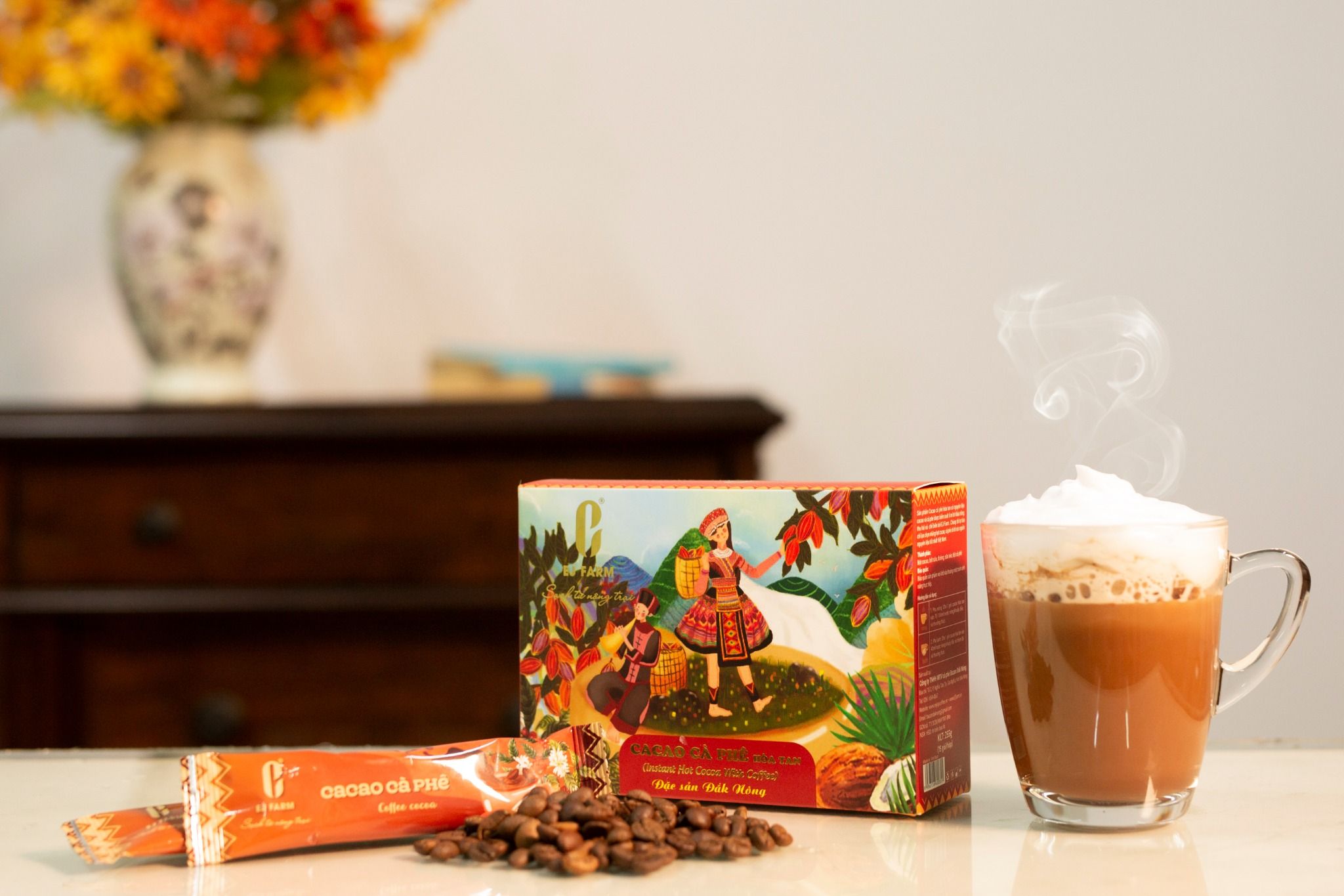 Bột cacao cà phê hòa tan EJ Farm