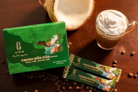  Bột cacao sữa dừa hòa tan EJ Farm 