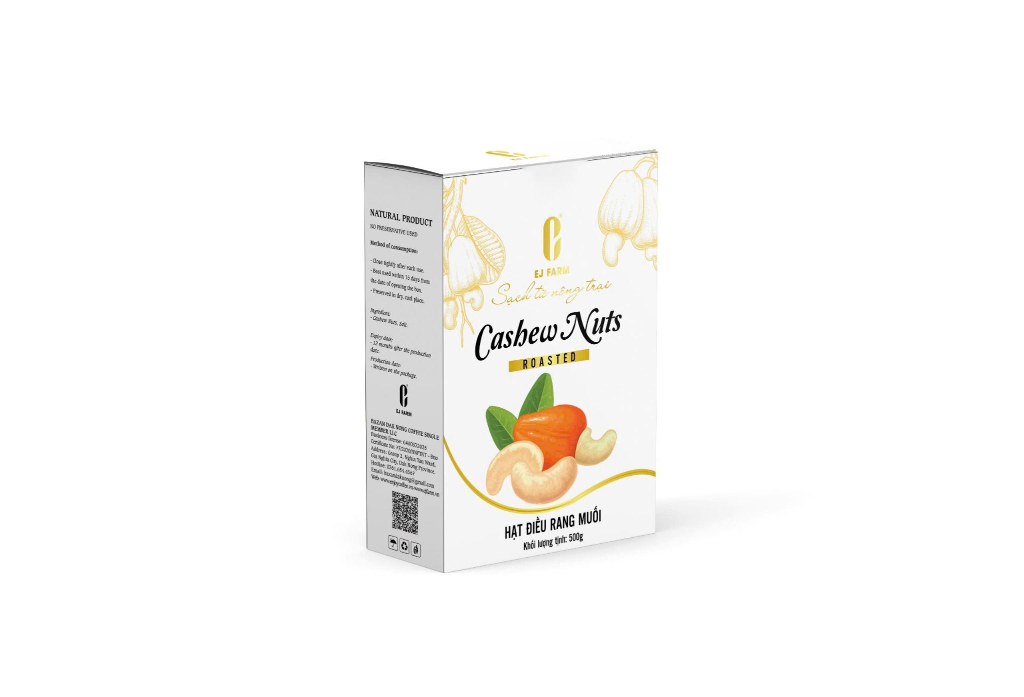 Hạt điều rang muối Ej Farm 500g