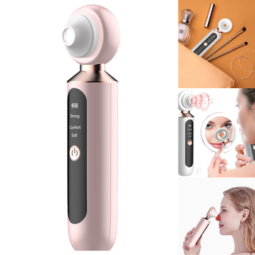 Máy hút mụn đầu đen 3 cường độ có đèn led và kính lúp - ROMANDA