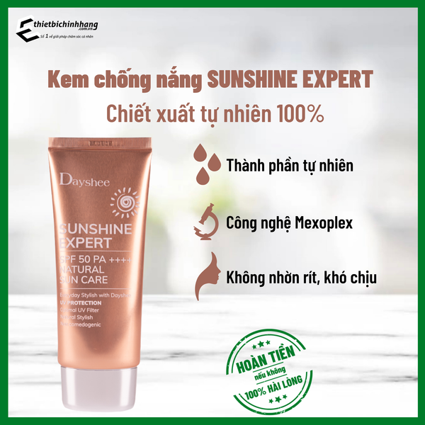 Kem chống nắng tối ưu đa bảo vệ da chiết xuất tự nhiên 100% - SUNSHINE EXPERT