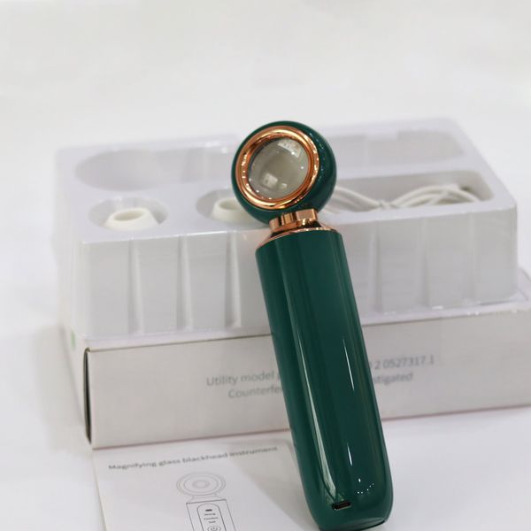 Máy hút mụn đầu đen 3 cường độ có đèn led và kính lúp - ROMANDA