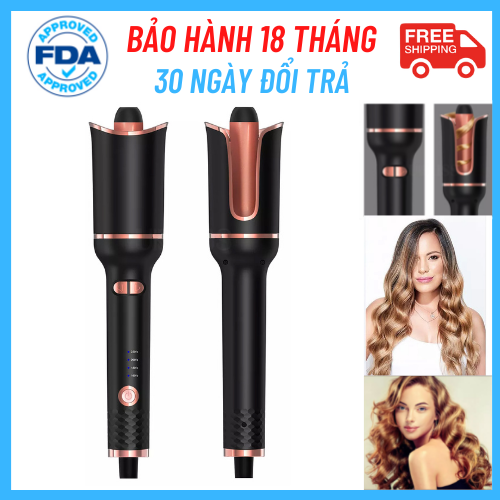 Máy uốn tóc tự động mini có dây tự xoay cầm tay làm xoăn tự động thông minh