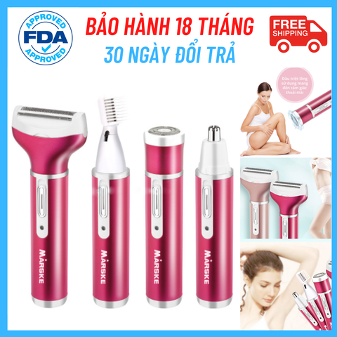 Máy cạo lông 4 in 1 Đa năng Chính hãng Chất liệu không gỉ - CE MARSKE