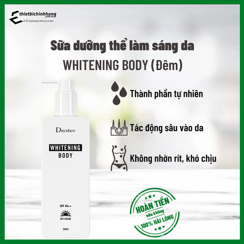 Sữa dưỡng thể làm sáng da chiết xuất tự nhiên - WHITENING BODY (Đêm)