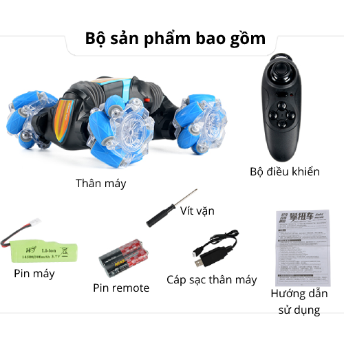 Xe đồ chơi vận động cảm biến biến hình 360 có đèn LED - CE 88A
