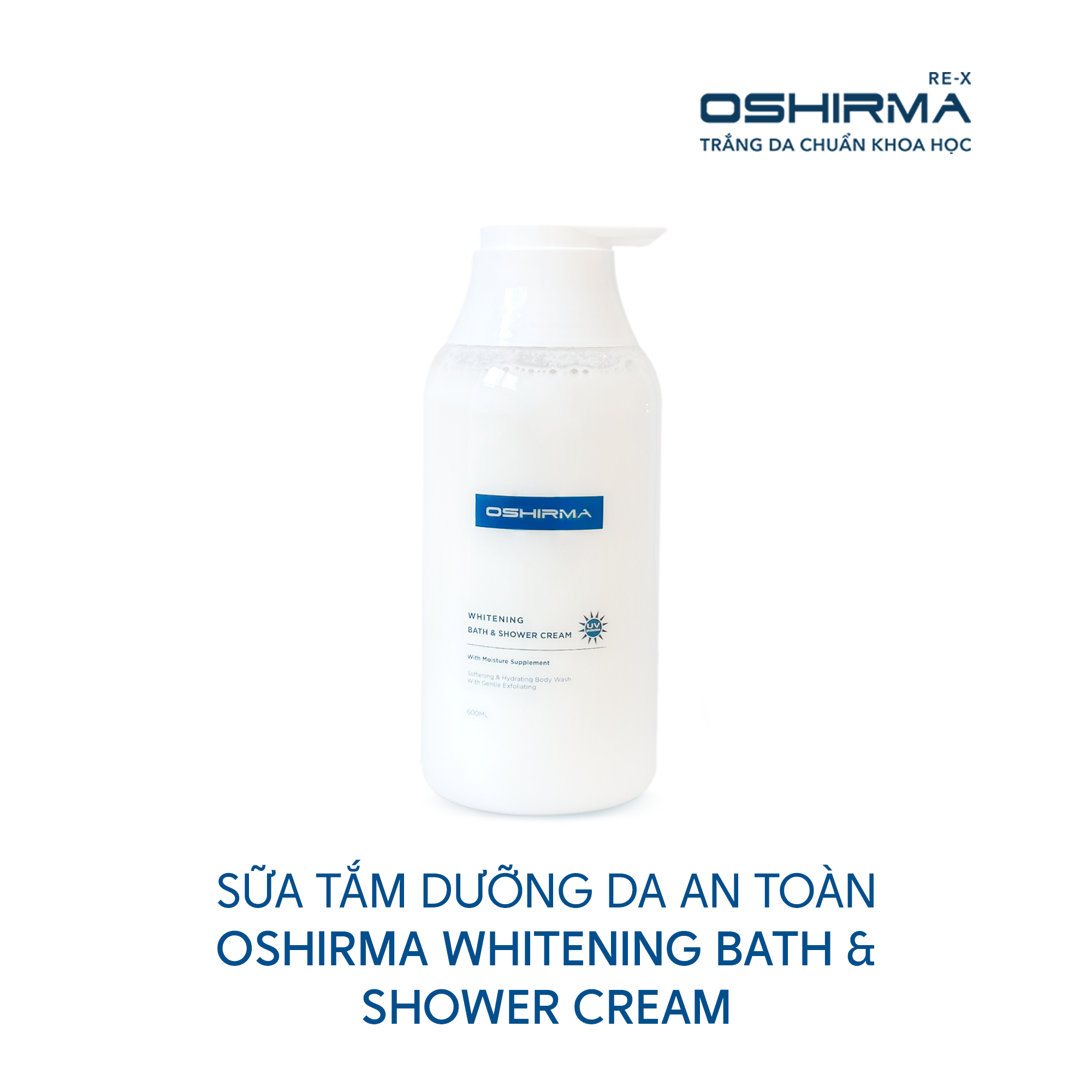  SỮA TẮM ẨM MỀM VÀ HỖ TRỢ SÁNG DA OSHIRMA WHITENING BATH & SHOWER CREAM 600ML 