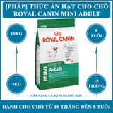  Thức Ăn Hạt Cho Chó Royal Canin Mini Adult - Chó kích cỡ Nhỏ <10kg: Chó trưởng thành trên 10 tháng tuổi 