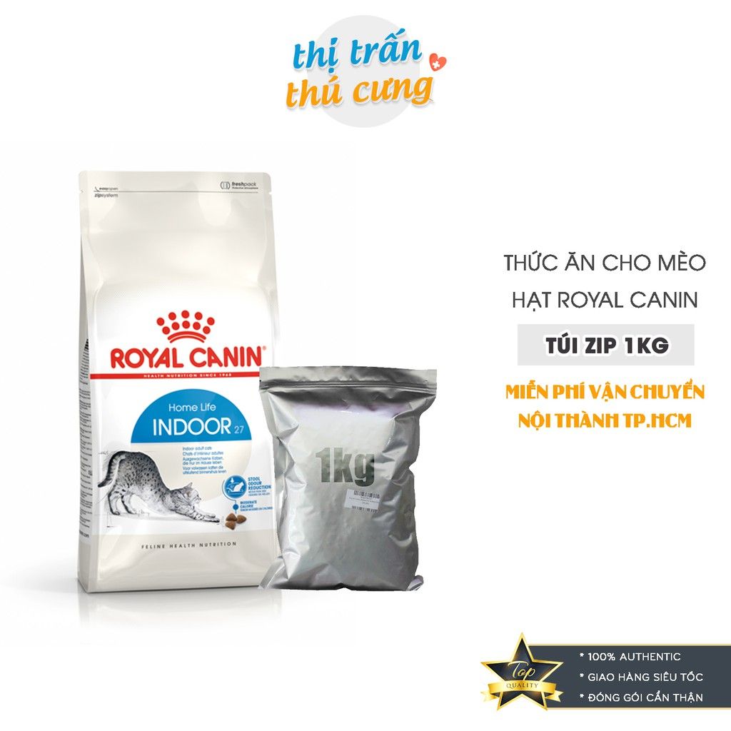  [1Kg Tiết Kiệm] Thức Ăn Hạt Cho Mèo Royal Canin Indoor - Mèo trên 12 tháng tuổi 