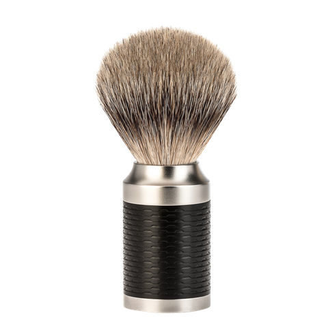 Chổi quét kem cạo râu MÜHLE ROCCA Stainless Steel Silberspitz Dachszupf Shaving Brush