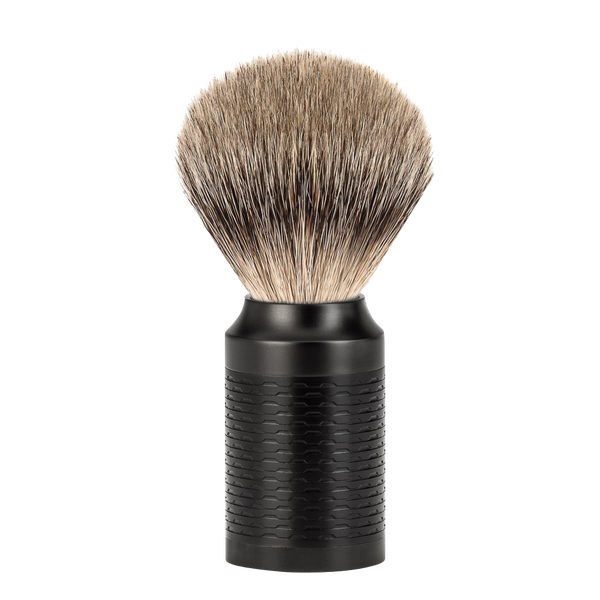 Chổi quét kem cạo râu MÜHLE ROCCA Stainless Steel Silberspitz Dachszupf Shaving Brush