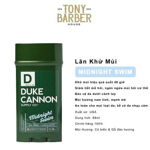 Lăn khử mùi Duke Cannon Anti-Perspirant Deodorant Midnight Swim