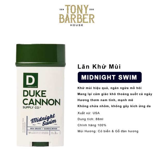Lăn khử mùi Duke Cannon Aluminum Midnight Swim