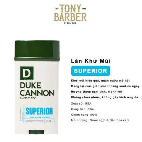 Lăn khử mùi Duke Cannon Aluminum Free Superior