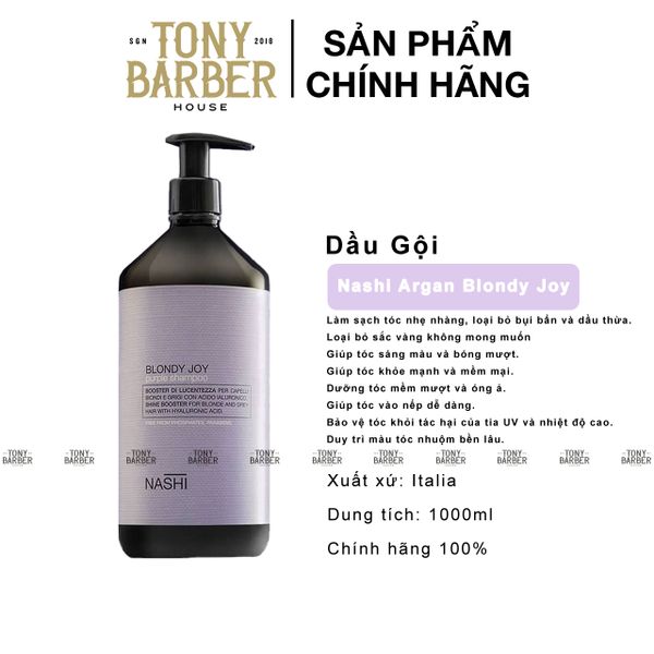 Dầu Gội Tím Khử Vàng Nashi Argan Blondy Joy