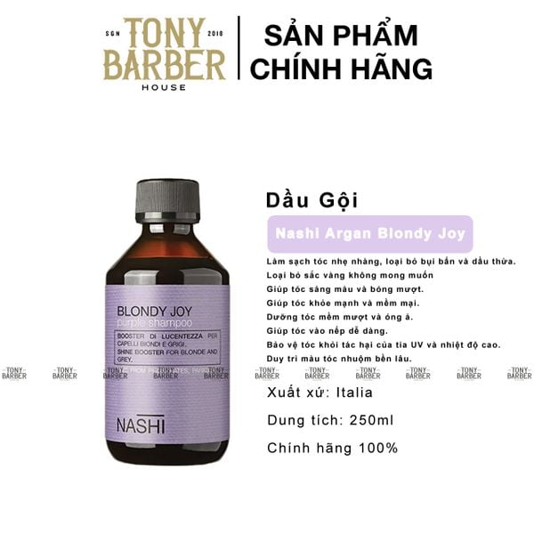 Dầu Gội Tím Khử Vàng Nashi Argan Blondy Joy
