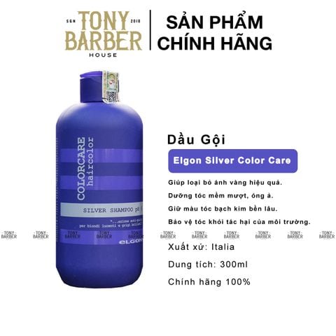 Dầu Gội Tím Khử Vàng Elgon Colorcare Silver