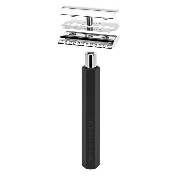 Dao Cạo Râu MÜHLE HEXAGON Safety razor designed by Mark Braun ItemR HXG GRAPHITE SR