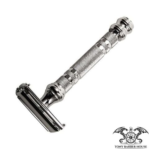 dao cạo râu parker 66R safety razor màu bạc