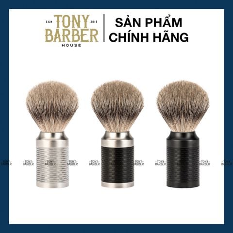 Chổi quét kem cạo râu MÜHLE ROCCA Stainless Steel Silberspitz Dachszupf Shaving Brush