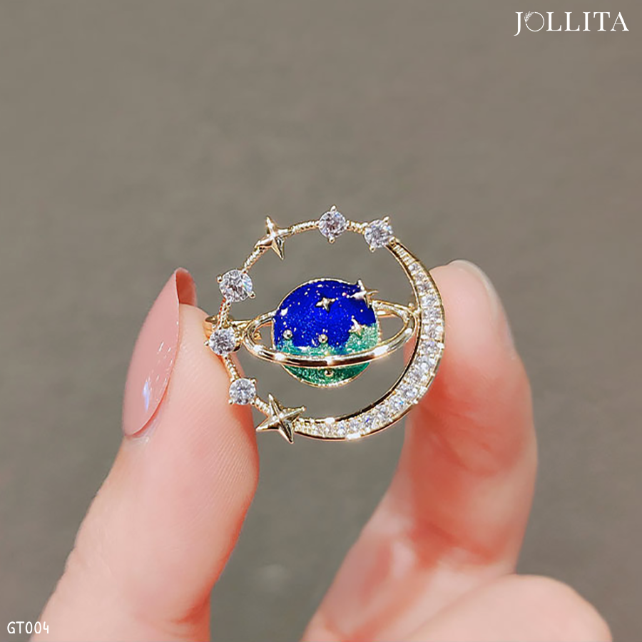  Ghim cài áo liên hành tinh dát đá sang trọng 