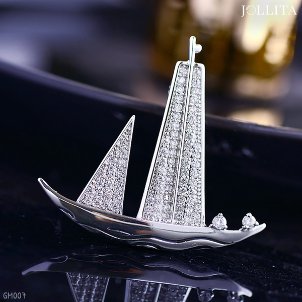  Ghim cài áo vest thuyền buồm xuôi gió cá tính 